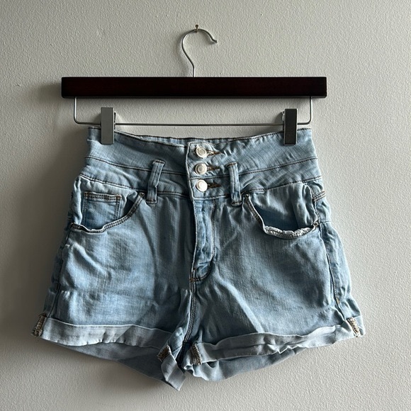High Waist Denim Shorts Size 5 - Picture 1 of 5